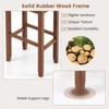 Tangkula 4 PCS Upholstered Wooden Bar Stools Bar Height Chairs Dining - 4 of 4