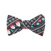 Jacob Alexander Men's Santa Claus Gifts Hearts Snowflakes Diagonal Pattern Traditional Freestyle Self-Tie Bow Tie - 3 of 3