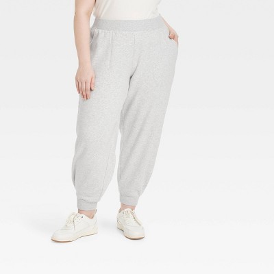 Women's High-Rise Wide Leg French Terry Sweatpants - Wild Fable™ Gray 3X