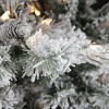 Northlight 9' Pre-Lit Artificial Christmas Tree Flocked Victoria Pine Multi-Function LED - Clear/Multi Lights - 3 of 4
