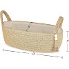 ATTOP Storage Basket for Toilet Tank Top Boho Bathroom Decor Woven Rope Toilet Organizer for Shelf Bedroom Living Room, 1 Pack, 13" L x 6" W - 3 of 4