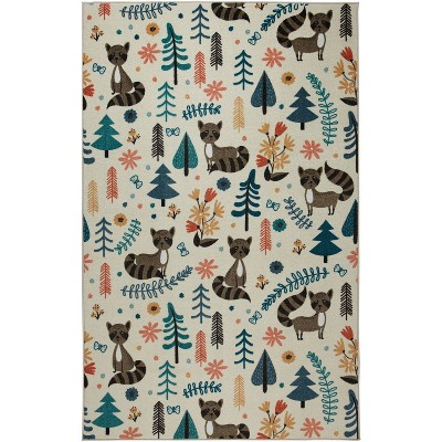 Raccoon Woodland Rug Cream Mohawk Target