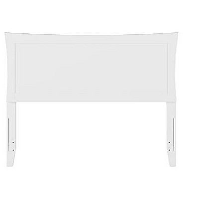 Metro Full White Wood Curved Headboard