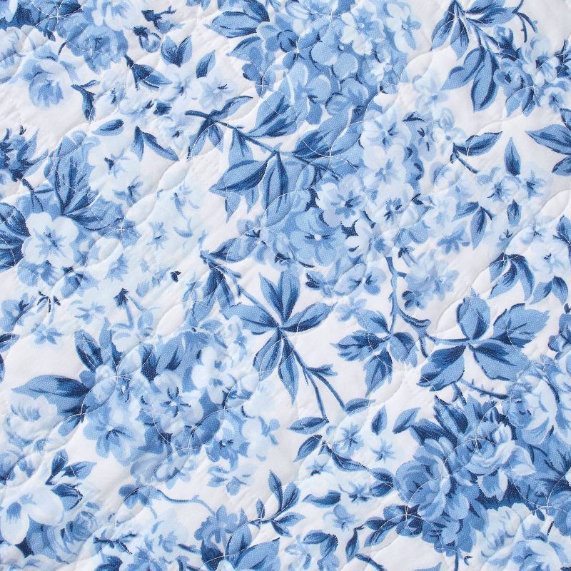 Brighton Cotton Quilt & Sham Set Blue - Laura Ashley, 5 of 9