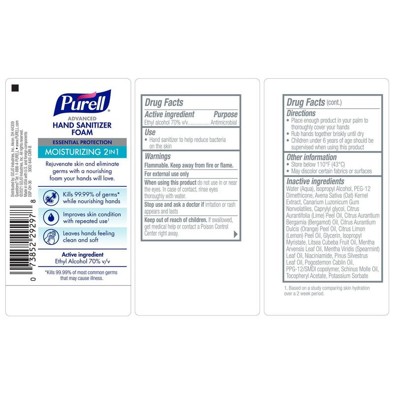 Purell 2-in-1 Essential Protection Foam Hand Sanitizer - Citrus Scent - 10 fl oz, 4 of 6
