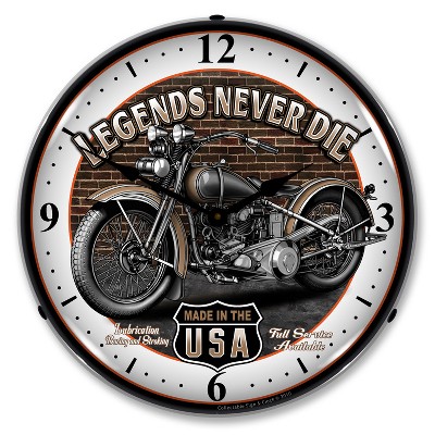 Collectable Sign & Clock | Legends LED Wall Clock Retro/Vintage, Lighted