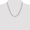 Black Bow Jewelry Men's 6mm 14k White Gold Flat Figaro Chain Necklace - 2 of 4