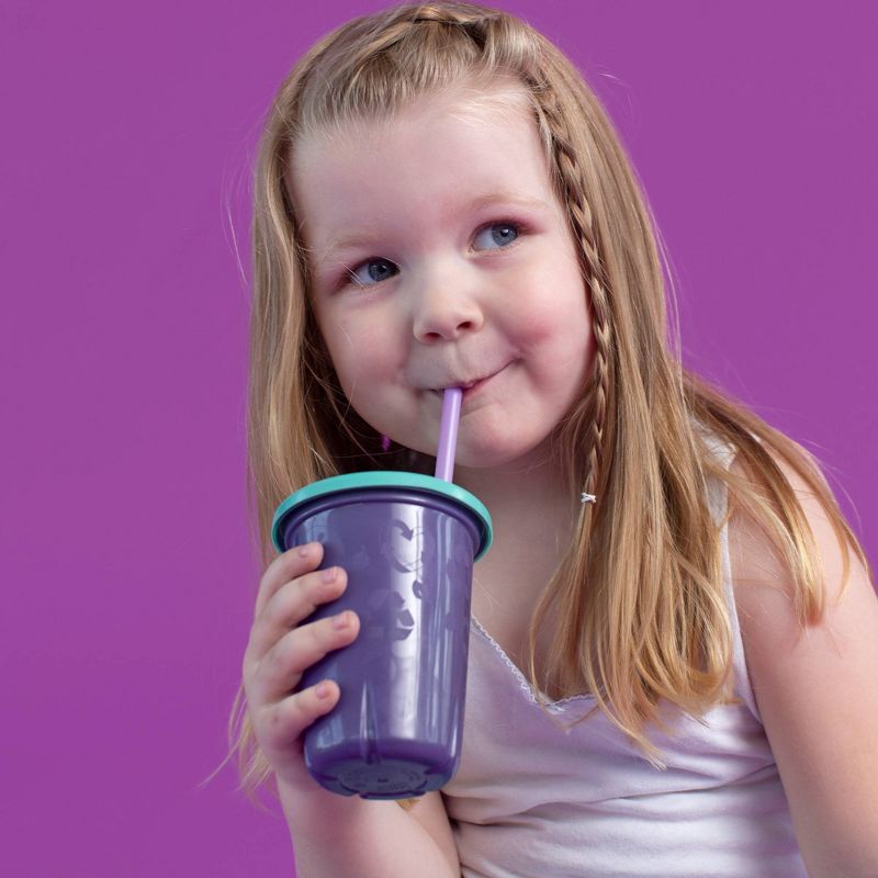The First Years GreenGrown Reusable Spill-Proof Straw Toddler Cups - Purple/Teal - 3pk/10oz, 6 of 12