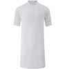 Men's Long - Sleeve Henley Shirt, Basic Solid - Color Mid - Length Tunic Top with Button Placket & Chest Pocket - 3 of 4