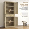 Okak Floor Sideboard Cabinet 48.5" Kitchen Pantry Farmhousewith 2 Adjustable Shelves and 4 Beadboard Doors - 4 of 4