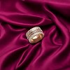 Slickblue Rose Gold Brass Ring with Clear Crystal - Stylish Round Epoxy Finish, Women's Jewelry, Size 5-10 - 2 of 4