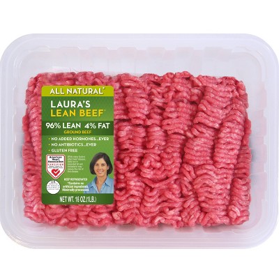 Laura's Lean Beef 96/4 Ground Beef - 1lb