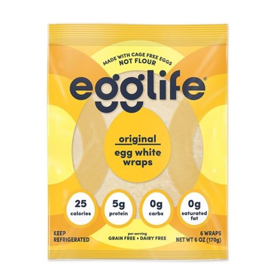 egglife Gluten Free Original Egg White Wraps - 6oz/6ct