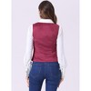 Allegra K Women's Vintage Faux Suede Sweetheart Neck Sleeveless Lace Up Waistcoat Vest - 4 of 4
