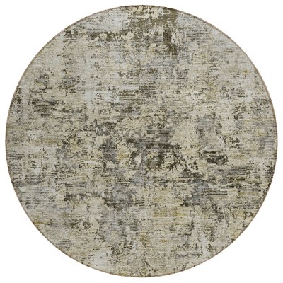 Taupe Beige And Gray Abstract Washable Indoor Outdoor Area Rug