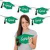 Big Dot of Happiness Green Graduation Hat Decorations - DIY Large Party Essentials - 20 Count - 2 of 4