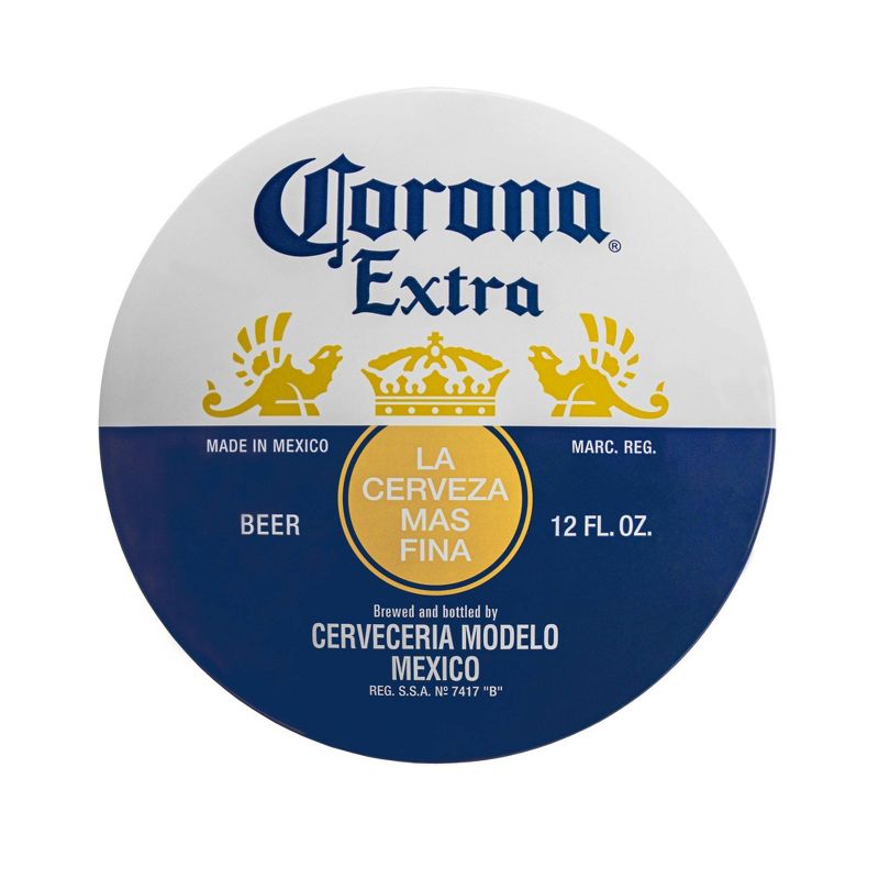 15&#34; x 15&#34; Corona Extra Dome Shaped Metal Sign Wall Decor White/Dark Blue - American Art Decor, 5 of 6