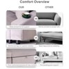 Gymojoy 71"/99.3"/118.1" Loveseat Cloud Sofa Modular Sectional Couch with Deep Seat for Living Room - 4 of 4