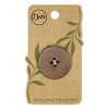 Dritz 30mm Recycled Leather Round Buttons Brown: Sewing Fasteners, Heavy Duty, Pack of 3 - 2 of 4