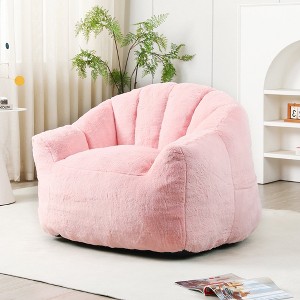 Hrinhom 41.4" W Bean Bag Chair, With Armrests, Comfy Lazy Floor Sofa Chair For Adults and Kids - 1 of 4