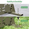 Lirago 72 in. Galvanized Metal Outdoor Privacy Screens Garden Outdoor Fence Green - 4 of 4