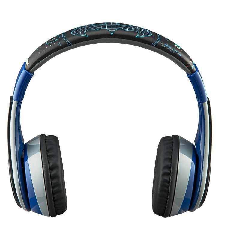 eKids Batman Bluetooth Headphones for Kids, Over Ear Headphones with Microphone - Blue (BM-B52.EXv1), 3 of 5