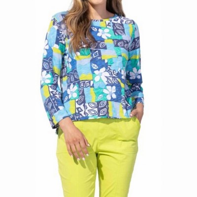 Women's Island Hand Block Cotton Boxy Tee - habitat