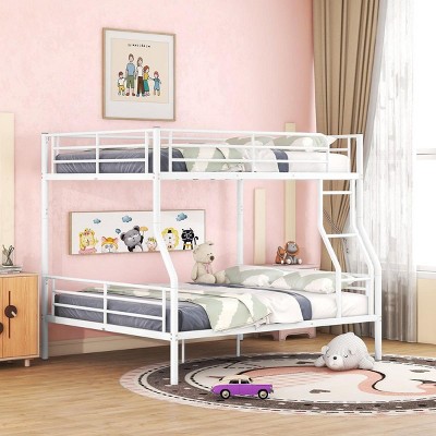 Streamdale Full XL Over Queen Metal Bunk Bed, White