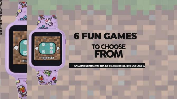 Girls&#39; Minecraft Interactive Watch - Purple, 2 of 5, play video