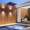 C Cattleya 2-Light Black Aluminum Cylinder LED Outdoor Wall Lantern Sconce - 4 of 4