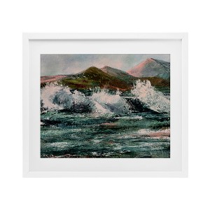 Stupell Industries Wild Coast with Turbulent Waves Framed Print Under Glass Art - 1 of 4