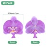 Unique Bargains Silk Plastic Durable Handcrafted Artificial Orchid Flower Heads 20 Pcs - 3 of 4