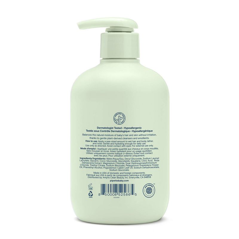 Pipette Baby Shampoo + Wash Rose + Geranium - 11.8 fl oz, 6 of 14
