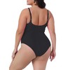 Agnes Orinda Women's Plus Size Cutout High Waisted Tummy Control One Piece Swimsuit - 4 of 4