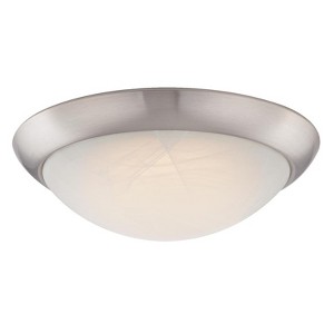 Westinghouse 3.5 in. H X 11 in. W X 11 in. L Brushed Nickel White Ceiling Light - 1 of 1