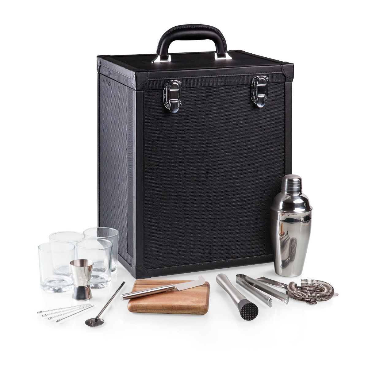 Legacy Hamilton Portable Cocktail Bar Case with Cocktail Shaker Set