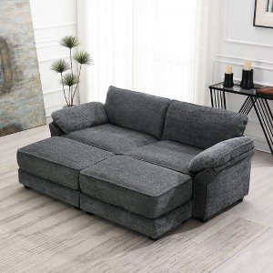 NicBex Couches for Living Room Free Combination Modular Convertible Sectional Sofa Bed Set Deep-Seat Loveseat Sofa with Ottoman - 1 of 4