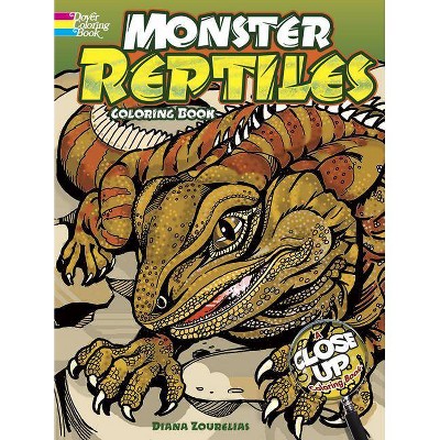 Monster Reptiles - (Dover Coloring Books) by  Diana Zourelias (Paperback)