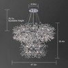 LLHZSY 2-Tiers 32-Lights Wagon Wheel Chandelier Crystal Dandelion Pendant Lights for Dining Room-Chrome-47 3/10" - 3 of 4