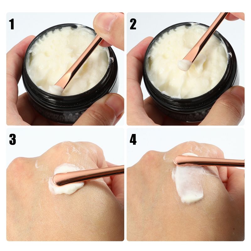 Unique Bargains Eye Cream Massage Sticks Beauty Scoop Makeup Spatula Mini Spoon for Facial Cosmetic Face Cream 2.32"x0.30" 4 Pcs, 5 of 7