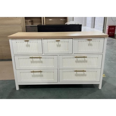 Nasitip 7 Drawer Dresser for Bedroom, Wooden Closet Storage Chest for Living Room, Hallway, Entryway