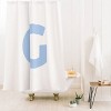 Deny Designs April Lane Art Block Monogram Shower Curtain - 2 of 3