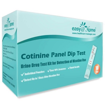 Easy home Nicotine Cotinine Urine Panel Test Strips Kit 10ct