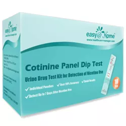 easy@Home Nicotine Cotinine Urine Panel Test Strips Kit - 10ct