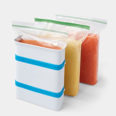FreezeUp Food Block Maker, 6 Cup: YouCopia Freezer Organizer, Plastic, 2-Year Warranty, White