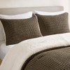 3Pcs Waffle Knit Comforter Set, Ultra Soft & Warmth Chenille Breathable Material Filling Bedding Set for Winter - 4 of 4