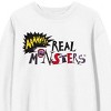 Aaahh!!! Real Monsters Classic Logo Juniors White Long Sleeve Sweatshirt - image 2 of 3