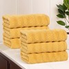 Waffle Textured Stripes Zero Twist Cotton Medium Weight Towel Set by Blue Nile Mills - 2 of 4