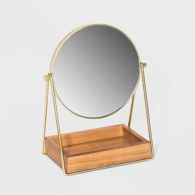 mirror with jewelry storage target