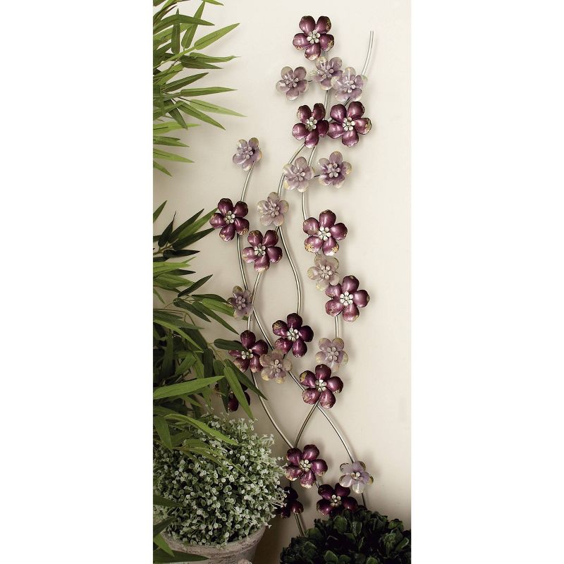 Metal Floral Wall Decor Purple - Olivia &#38; May, 2 of 6